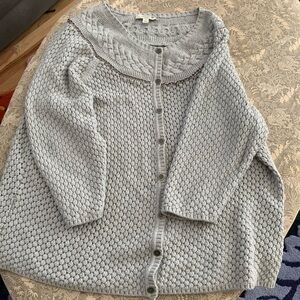 Liz Claiborne Light Gray Women's Cardigan Retro